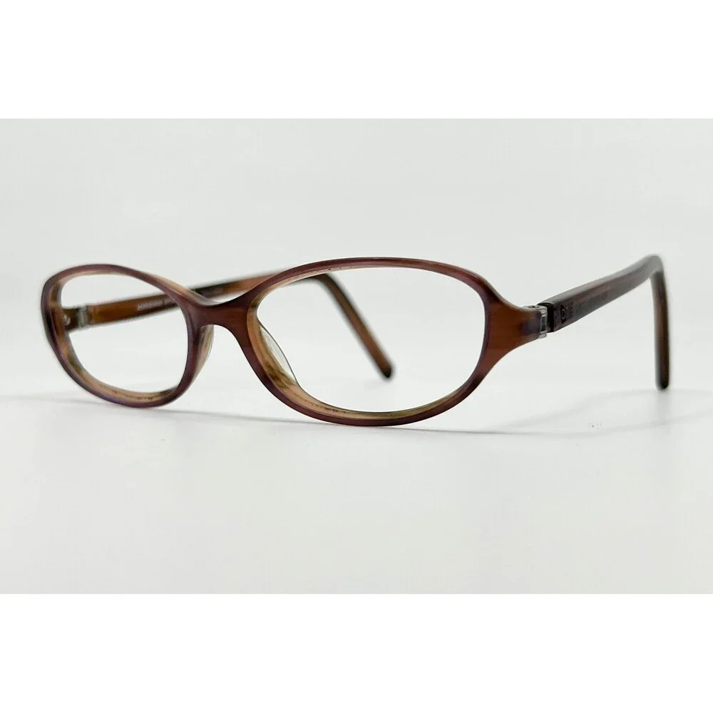Adrienne Vittadini Eyeglasses Womens Brown AV7023 637 Oval Frames 53-15-140